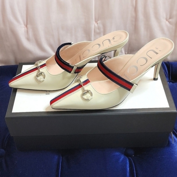 Gucci Cream Elea Perforated Rubber 